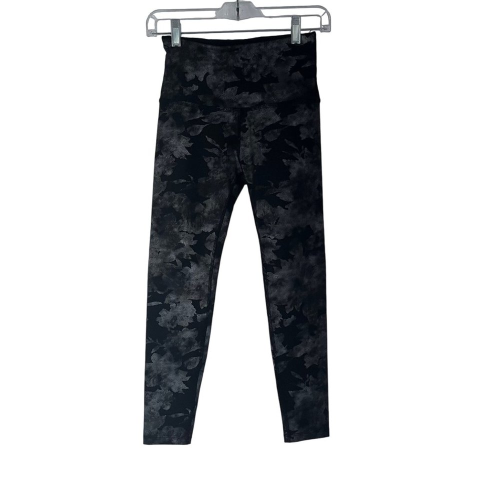 Beyond Yoga Black Foil Printed Pull On Activewear Leggings X-Small XS Women's